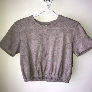 Aritzia beige crop top